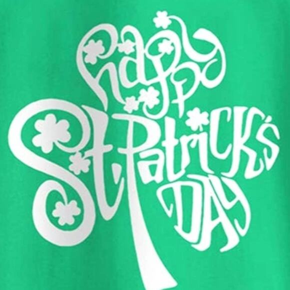 St. Patrick's Day Shirt Unisex Large Clovers Short Sleeve Tee - Picture 1 of 5